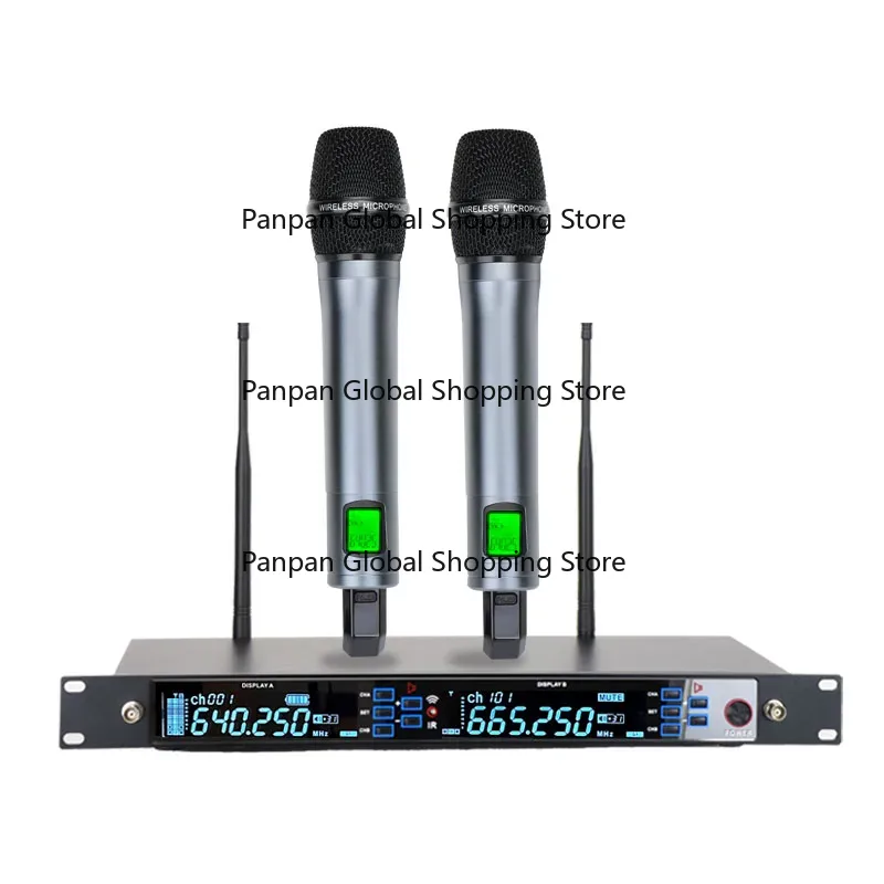 Shure Mic Sm58 - Draadloos microfoonsysteem, 2-kanaals 2x100 UHF, instelbare