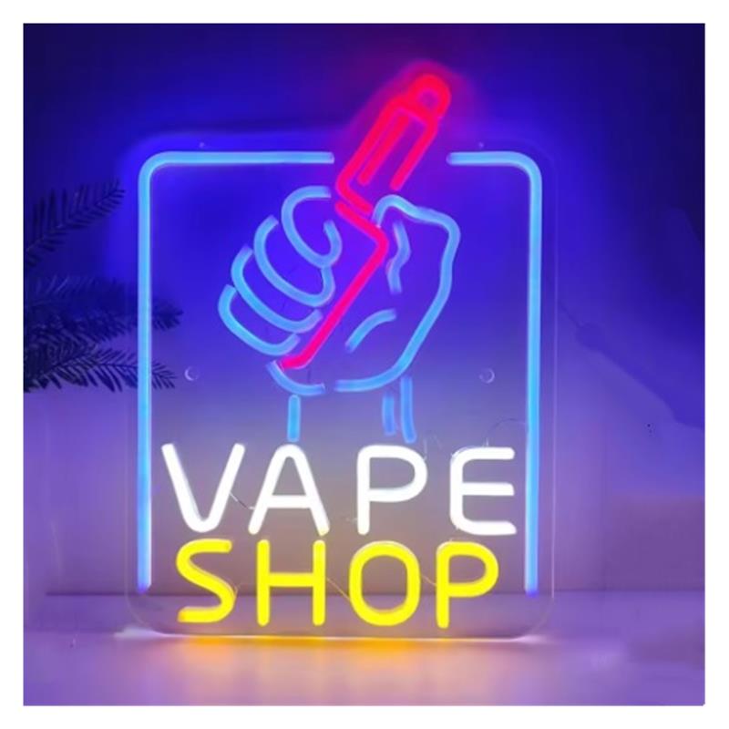 Vaping Store - Vape Shop Neonbord Handvormig LED-licht Dimbaar