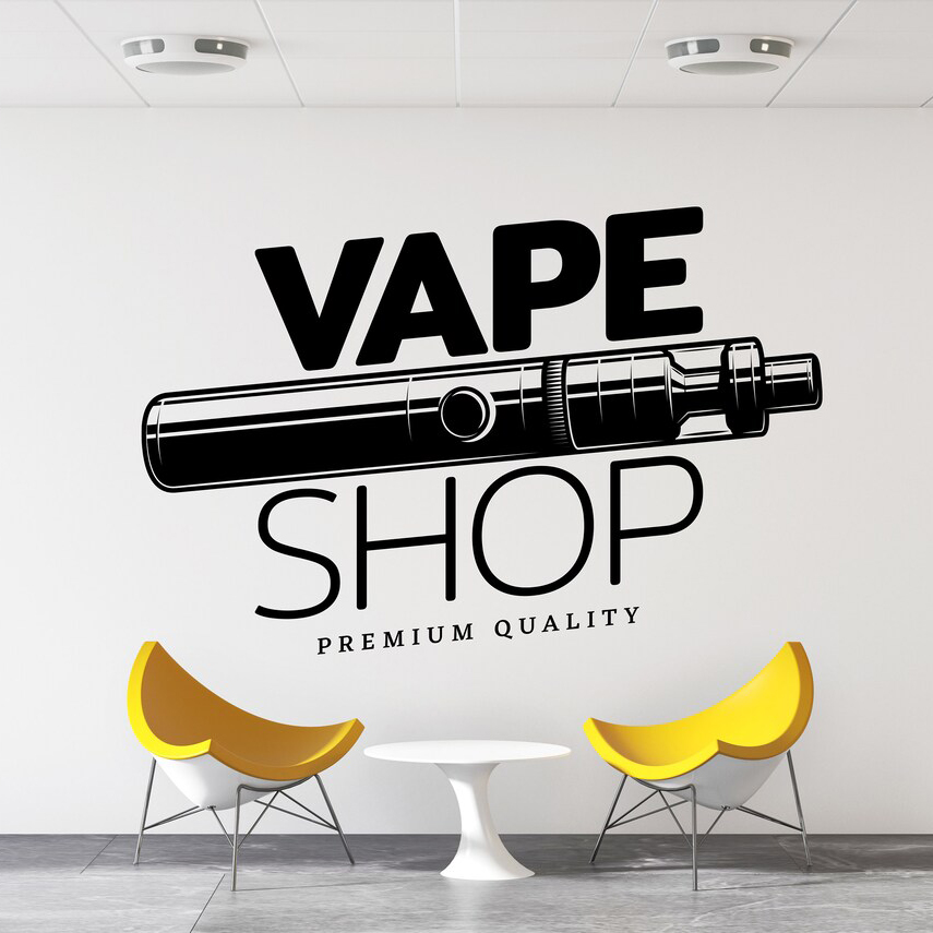 Vape Winkel Muur Sticker Raam  - Vaping Store recensie en prijs