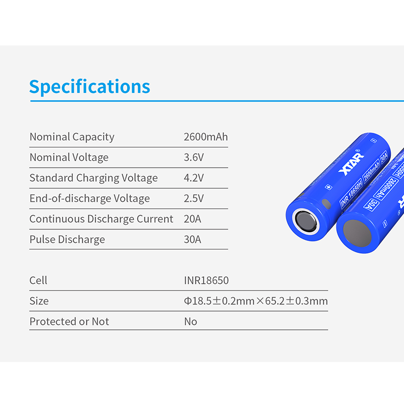 Originele XTAR 18650 2600mAh B - Vape Battery 18650 recensie en prijs