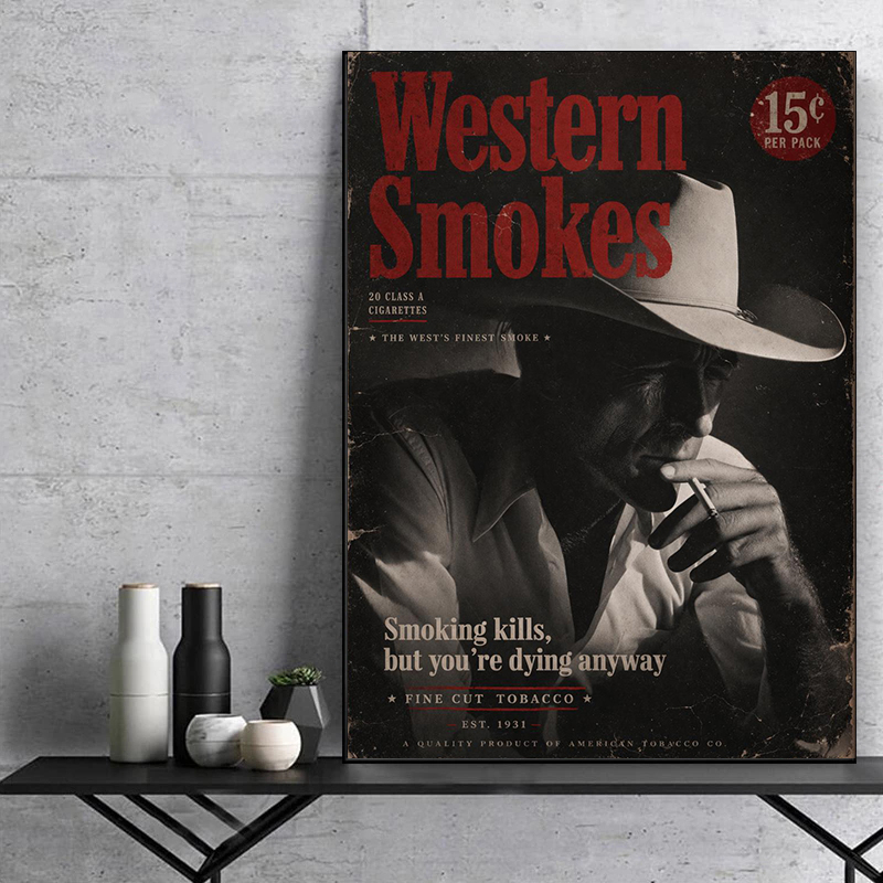 Retro Cowboy Poster Vintage Si - Vape Decoration recensie en prijs